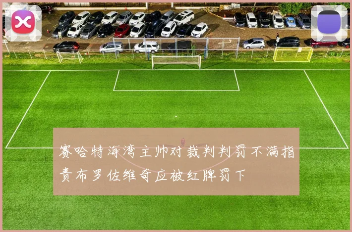 赛哈特海湾主帅对裁判判罚不满指责布罗佐维奇应被红牌罚下
